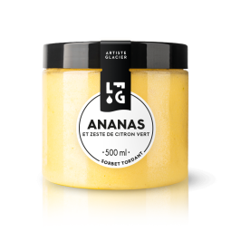 Sorbet ananas et zestes de...