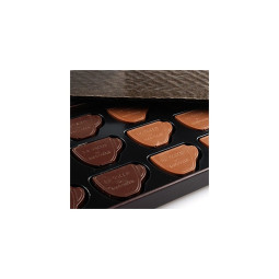 18 Mini-Tasses en chocolats (assortiment noir & ganache et lait & caramel salé) - 198g